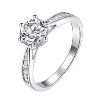 925 Sterling Silver Women Moissanite Ring FastCustom Factory Wholesale Wedding Engagement Anniversary Birthday Fine Jewelry Gift