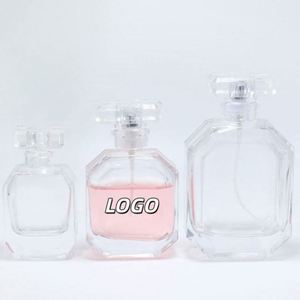Flacons de parfum en verre plat de luxe 100ml 50ml 30ml, pulvérisateur à pompe recyclable, design personnalisable, impression sur écran - Product Image 1