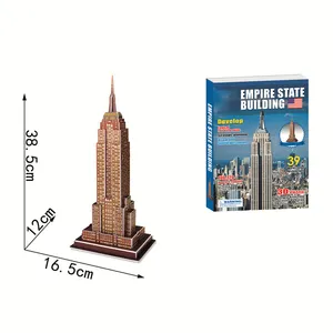 Dropshipping 3D Puzzel Wereld Beroemde Gebouw Model Empire State Building Kinderen Handgemaakte Diy Montage En Inbrengen Speelgoed