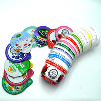95mm 200ml plastic fruityoghurtbeker met verzegelde foliedeksel