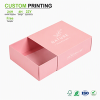 Boîtes cadeaux coulissantes personnalisées, boîtes en papier rigides personnalisées imprimées avec un couvercle coulissant pour cosmétiques, bijoux, emballages cadeaux de vente au détail, vente en gros