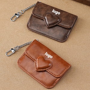 Cartera Compacta de Cuero con Logotipo Promocional, con Bolsillo para Monedas y Ranuras para Tarjetas, Llavero Seguro Antipérdida, Organizador de Identificación - Product Image 2