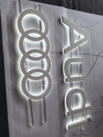 Lettres rétroéclairées personnalisées en acier inoxydable 304 peintes pour les chaînes de magasins et les clients fidèles, idéales pour les enseignes de chaînes de magasins