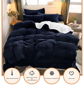 Set di Biancheria da Letto <span class=keywords><strong>in</strong></span> <span class=keywords><strong>Flanella</strong></span> Jacquard 100% Poliestere a 3 Pezzi con Federe e Copripiumino, Produzione e Vendita all'Ingrosso Dotex - Product Image 3