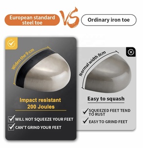 <span class=keywords><strong>Chaussures</strong></span> de sécurité pour hommes Tiger Master, résistantes à l'huile et aux acides, antidérapantes, en cuir noir, avec embout en acier, anti-perforation, bon marché, pour chantier - Product Image 6