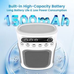 Ventilateur brumisateur portable <span class=keywords><strong>mini</strong></span> <span class=keywords><strong>rechargeable</strong></span> <span class=keywords><strong>à</strong></span> 6 jets d'<span class=keywords><strong>eau</strong></span>, <span class=keywords><strong>climatiseur</strong></span> de bureau avec lumière LED 7 couleurs, refroidissement silencieux - Product Image 5