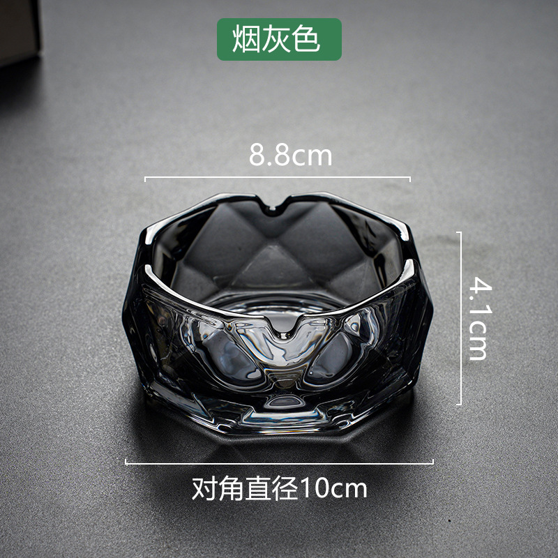 Octagonal ashtray - cigarette ash