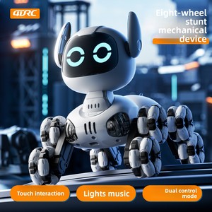 <span class=keywords><strong>Robot</strong></span> Cane Telecomandato a Otto Ruote Y9 per Bambini, <span class=keywords><strong>Giocattolo</strong></span> Elettronico Intelligente con Luci e Suoni, Ricarica Wireless, per Età 8-13 Anni - Product Image 3