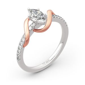 <span class=keywords><strong>Un</strong></span> <span class=keywords><strong>incontro</strong></span> con me stesso anello da donna di fidanzamento in argento Sterling con diamante Moissanite taglio Marquise e oro rosa - Product Image 3