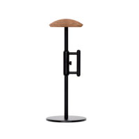Vente en gros de présentoir pour casque en bois de noyer massif et alliage d'aluminium Porte-casque universel pour bureau