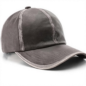 Casquette de baseball en cuir personnalisée avec logo brodé, fabrication OEM - Product Image 1