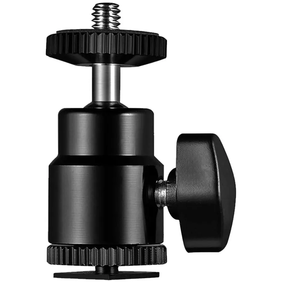 Photography Mini Ball Head Hot Shoe Mount Adapter For Cameras Camcorders Smartphone Gopro LED Video Light Video Monitor