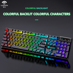 Leaven RGB Chiếu Sáng Máy Tính Để Bàn Cơ Khí Trò Chơi Bàn Phím Và Chuột Combo Có Dây Kết Nối Cho <span class=keywords><strong>PC</strong></span> Máy Tính Xách Tay - Product Image 2