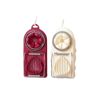 Egg Slicer 2 In 1 Stainless Steel For Century Eggs Preserved Eggs Regular Eggs With Cutter And Divider Set - Product Image 4