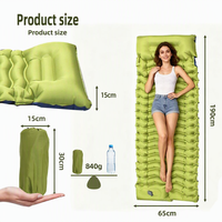 Matelas gonflable léger en TPU avec pompe à pied pour le camping en plein air