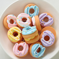 Diy donat lucu Resin pipih bahan Resin pengisi untuk dekorasi