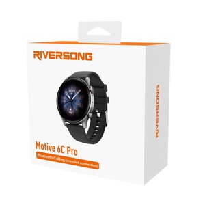 สมาร์ทวอทช์ Riversong Motive 6C Pro สีเทาสเปซ พร้อมหน้าจอ Galaxy และฟังก์ชั่นติดตามสุขภาพสำหรับผู้ชายและผู้หญิง - Product Image 3
