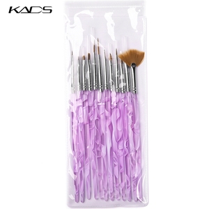 KADS 12 ชิ้น/เซ็ตชุดแปรงคริสตัลสำหรับเล็บแบบมืออาชีพสำหรับการออกแบบเล็บ เครื่องมือทาสีเล็บ เครื่องมือวาดภาพที่น่าทึ่ง - Product Image 6