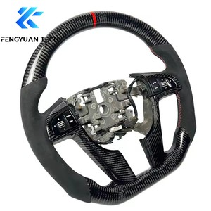 พวงมาลัยรถยนต์คาร์บอนไฟเบอร์แบบสปอร์ต  หุ้มหนังอัลคันทาร่า  พร้อมไฟ LED สำหรับ Pontiac <span class=keywords><strong>G8</strong></span> GT GXP Holden Commodore VF - Product Image 4