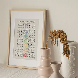Juego de pósteres de posturas de yoga Chakra - 3 estilos a color, póster de tabla de <span class=keywords><strong>asanas</strong></span> de yoga Chakra vintage (juego de 3 piezas) - Product Image 4