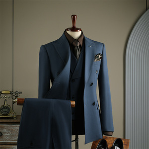 Pantaloni da <span class=keywords><strong>uomo</strong></span> a righe giacca formale giacca da <span class=keywords><strong>uomo</strong></span> 3 pezzi Set Sehe Fashion - Product Image 3