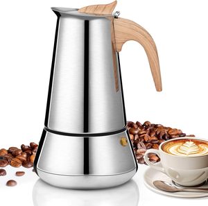 High Quality 6 Cups Stainless Steel Coffee <b>Maker</b> Induction Coffee <b>Maker</b> Espresso Moka Coffee <b>Maker</b> - Product Image 1