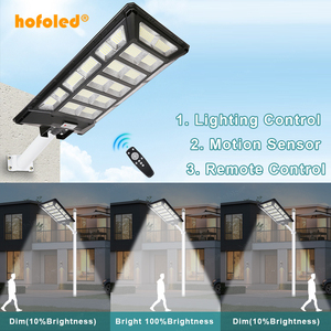 Lampe solaire haute luminosité 2000W 3000W, crépuscule à l'<span class=keywords><strong>aube</strong></span>, tout en un, capteur d'énergie solaire, étanche IP65, éclairage solaire LED extérieur - Product Image 5