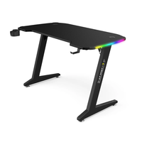 Escritorio para Juegos de PC Wquantum, Color Negro, RGB Multicolor, con Portavasos, Gran Venta