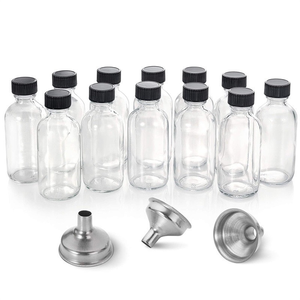 Lot de 12 bouteilles en verre de 2 oz pour boissons, avec bouchon à vis anti-fuite, contenants de voyage pour shots de gingembre, échantillons <span class=keywords><strong>Chanson</strong></span> NC-260402 - Product Image 1