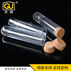 Seeking Excellence Plastic Test Tubes 35x150mm With Cork Stoppers For Lab Use - Product Image 3