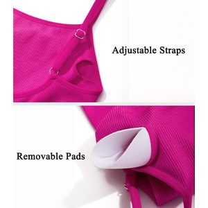 Mono Deportivo FOXA Flare para Mujer, Sin Mangas, Tirantes Finos, Largo, Sin Costuras - Product Image 3