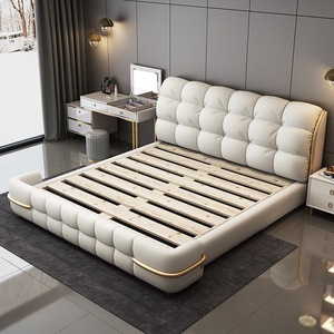 Muebles de Dormitorio Modernos de Lujo en Madera, Camas Tapizadas Suaves, Juego de Base de <span class=keywords><strong>Cama</strong></span> <span class=keywords><strong>Doble</strong></span>, Super King y Matrimonial con Almacenamiento, Últimos Diseños - Product Image 5