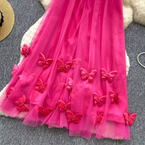 Nuovo Design Estivo: Abito da <span class=keywords><strong>Donna</strong></span> con Fiocchi e Farfalle, Stile Vacanza, Linea A, Comodo e Snellente - Product Image 6