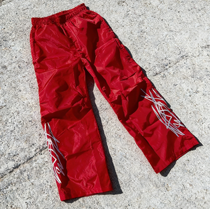 Custom Baggy <strong>Oversized</strong> <strong>Jogger</strong> Screen Printing Windbreaker Men Nylon Pants Sweatpants Embroidery Embroidery Track Pants Men's - Product Image 3