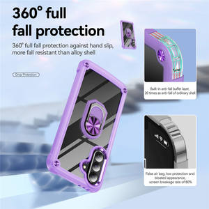Funda Protectora para Teléfono con Anillo Resistente para Samsung Galaxy A36 A37 A56 5G, Marco de TPU Suave, Parte Trasera Híbrida de PC, Cubierta Transparente - Product Image 4