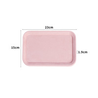 Plateau de présentation de bijoux en velours rose, organisateur de rangement pour colliers, bracelets, boucles d'oreilles, étuis de présentation en gros, couleur personnalisée