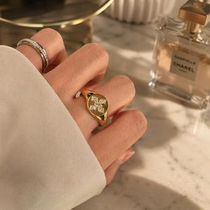 Xinfly Solid 18K Gold Lab Grown Diamond Band <b>Rings</b> Set Dainty Cross Twist V Shape Solitaire AU750 Daily Gift Factory Price - Product Image 5