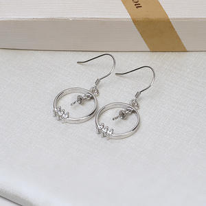 Porte-accessoires en argent Mabei S925 avec perle, pendentif de 11,7 mm, crochet d'oreille, fermoir de bijoux vide à faire soi-même, modèle 5504 - Product Image 3