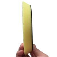 Meilleure Vente Tampon de Polissage Hexagonal en Mousse Éponge Jaune Type Football pour Voitures (Conçu pour Plaques de Support de 6 Pouces)