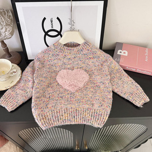 Tongxingyuan Girls' Knit Sweater Set Fleece-<b>lined</b> <b>Pants</b> Winter Thickening Cotton Baby Clothing 2025 - Product Image 3