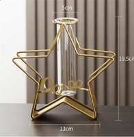 Vase à fleurs en verre doré de style nordique, plusieurs formes, décoration intérieure, vase hydroponique, artisanat