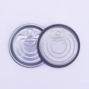 83mm 307 TFS Eoe Round Pull Ring Canning Jar Lids For Meat Food Peel Off Sliver Easy Open Ends