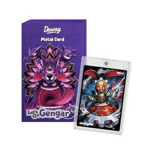 YQ Supplier Custom Fan Art Eif Baby Limited Let's <span class=keywords><strong>Go</strong></span> Gengar Daway Metal Card 2.0 Pokemoned Booster Box Board Games Gift for Kid - Product Image 1