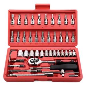 Jeu de clés mixtes portables en acier au carbone, 46 pièces, populaire, pour réparation automobile, outils à main OEM, douilles à tête carrée, entraînement 1/2 pouce, garantie 1 an - Product Image 5