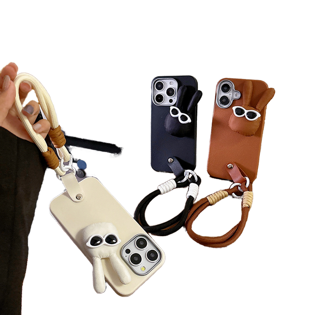 Wholesale Custom Phone case with Sunglasses, Rabbit Silicone Shockproof TPU Women's Phone case for iPhone 17 16 15 14 Pro Max