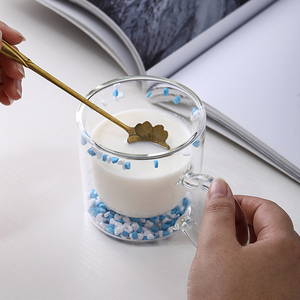 定制高硼硅彩色双层玻璃杯带手柄咖啡杯 200 毫升 可微波加热 耐热 家用 - Product Image 5