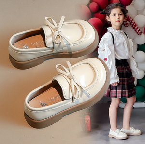 Chaussures pour filles, nœud noir, simples, pour les occasions spéciales, mocassins pour 7 ans - Product Image 3