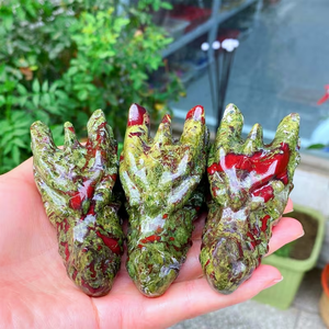 ¡Gran Oferta! Cabeza de Dragón Natural de Sangre de Dragón, Modelo de Bestia China Hecha a Mano para Decoración y Regalos - Product Image 5