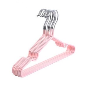 Lavinia bambino rivestito in Pvc a buon mercato colorato antiscivolo stendino salvaspazio Pvc appendiabiti in metallo appendiabiti usa e getta - Product Image 1