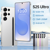 Smartphone S25 Ultra 5G de Alta Calidad, CPU Deca Core, Cámara Trasera de 108MP, Compatible con LTE/CDMA, Disponible en Francés y Español